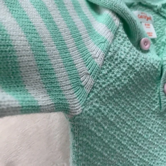 🦄 Cat & Jack 0-3M Mint Green Unicorn Romper EUC - Picture 9 of 11